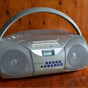 Sony Gray Boombox with Mega Bass FLAW